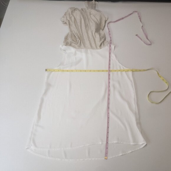 NWT Anthropologie's Pebble and Stone Size Small Tan and White Top - Picture 9 of 11